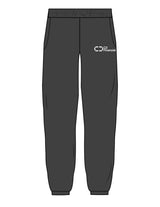 The Cargo Jogger - Charcoal - C2 Financial - Left Leg Stacked - Printed - White