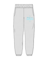 The Mens Sweatpants - Heather - Squeeze Massage - Front Upper Right Leg - Full Color