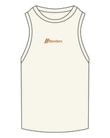 The Ribbed Full Length Tank - Off White - Blenders - Center Chest - Embroidered - UT Orange