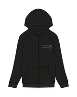 The Recycled Unisex Zip Hoodie - Black - Positively Fit - Left Chest Stacked - Printed - Full Color