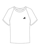 The Micro Rib Baby Tee - White - JL Marketing - Left Chest - Printed - Black