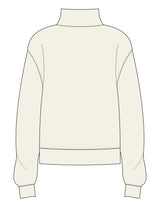 The Womens 1/4 Zip - Off White - Pose Pilates - Left Chest - Embroidered - Green