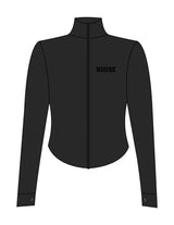 The 3/4 Crop Zip Jacket - Black - Lagree House - Left Chest - Printed - Tone on Tone