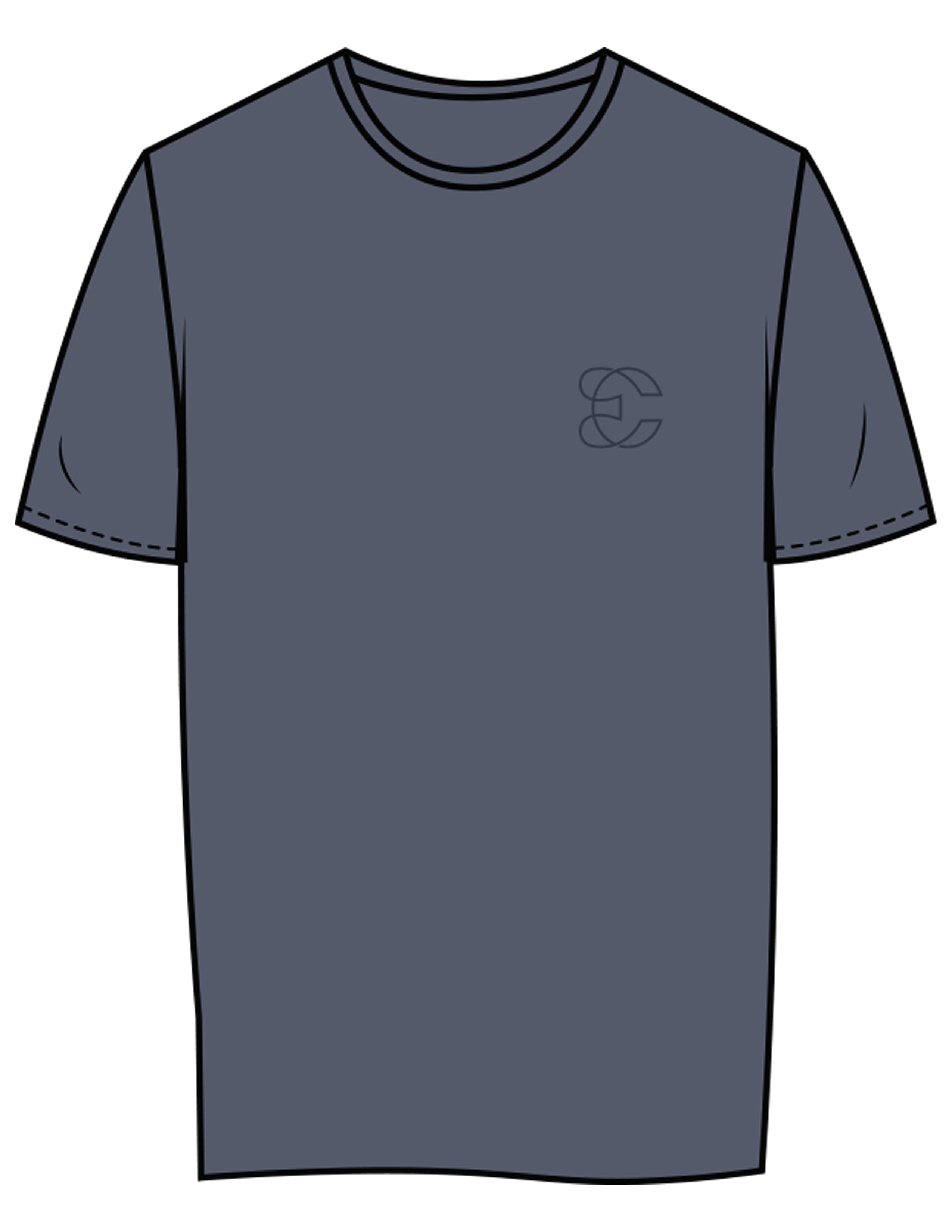 The Womens Tee - Petrol - Evolve Collective - Left Chest & Back Stacked Wavy - Printed - Tone on Tone