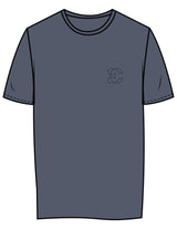 The Womens Tee - Petrol - Evolve Collective - Left Chest & Back Stacked Wavy - Printed - Tone on Tone