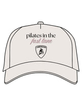 The Foam Trucker Hat - Bone - Platinum Pilates - Center Crown Stacked - Printed - Full Color