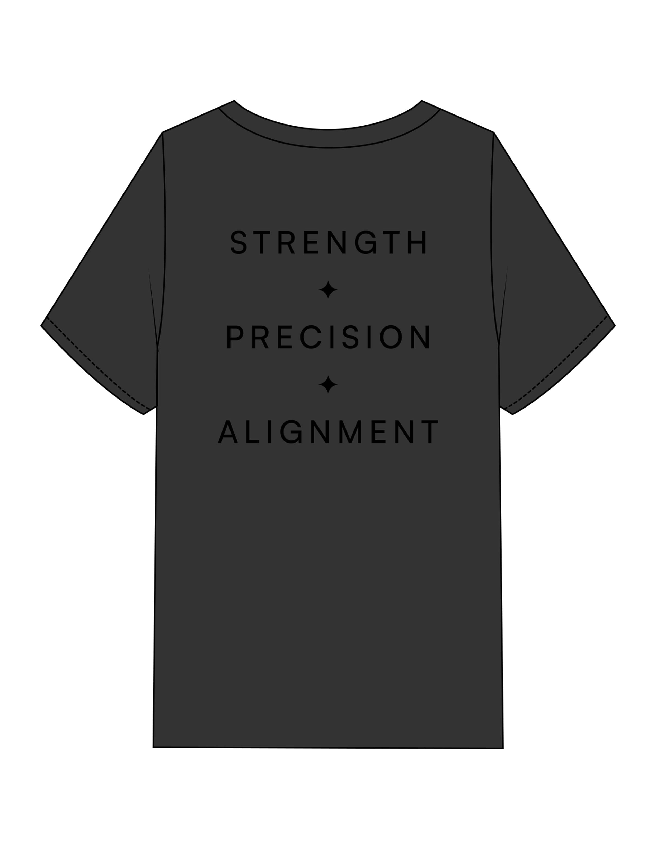 The Mens Heavyweight Tee - Washed Black - MegaCorps - Center Chest & Back Stacked - Printed - Black