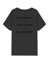 The Mens Heavyweight Tee - Washed Black - MegaCorps - Center Chest & Back Stacked - Printed - Black