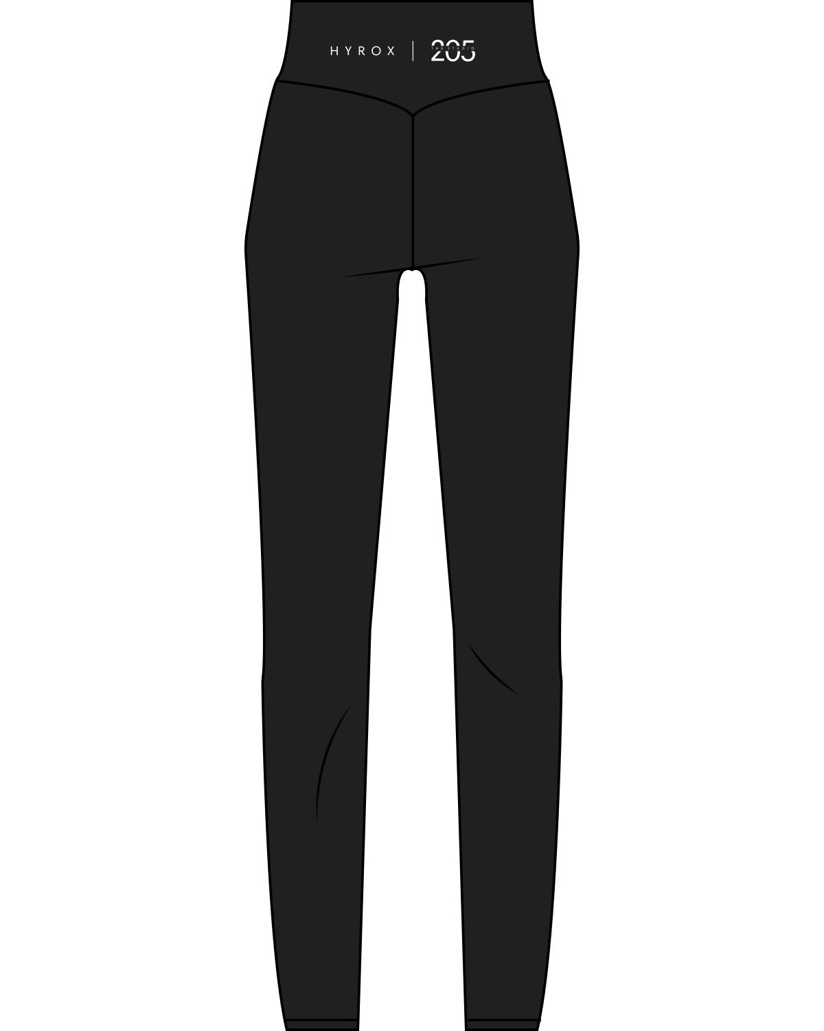 The Basic Legging - Black  - Studio 205 - Back Waist - Printed - White