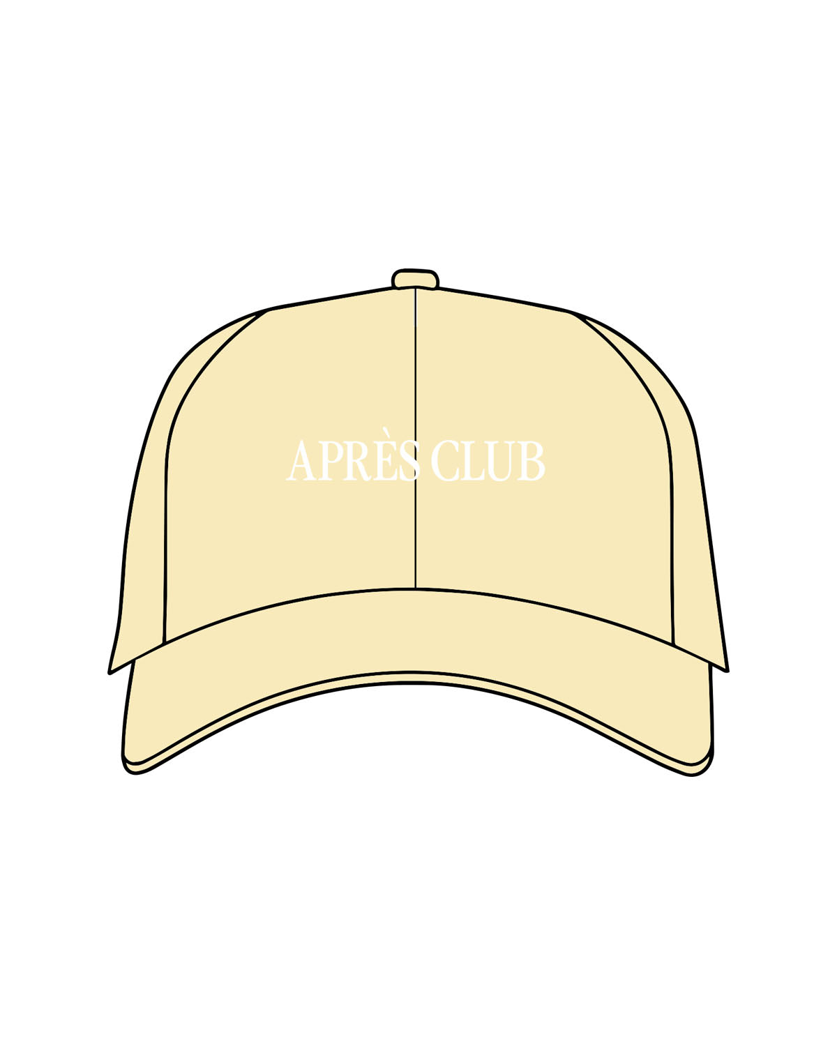 The Dad Hat - Light Yellow - Lagree Tahoe - Center Crown - Embroidered - White