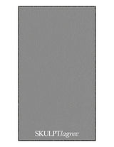 The Gym Towel - Gray - Skulpt Lagree - Front Bottom - Embroidered - White - The Gym Towel Bag - Black - Center Body - Printed - White