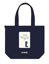 The Zipper Tote Bag - Navy - Barnes. The Label - Center Body - Printed - Full Color