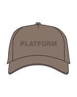 The Canvas Cap - Walnut - PLATFORM -Center Crown - "Platform" Logo - Puff Stitch - Tone on Tone