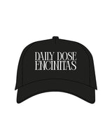 The 5 Panel Trucker Hat - Black - Daily Dose - Center Crown - White