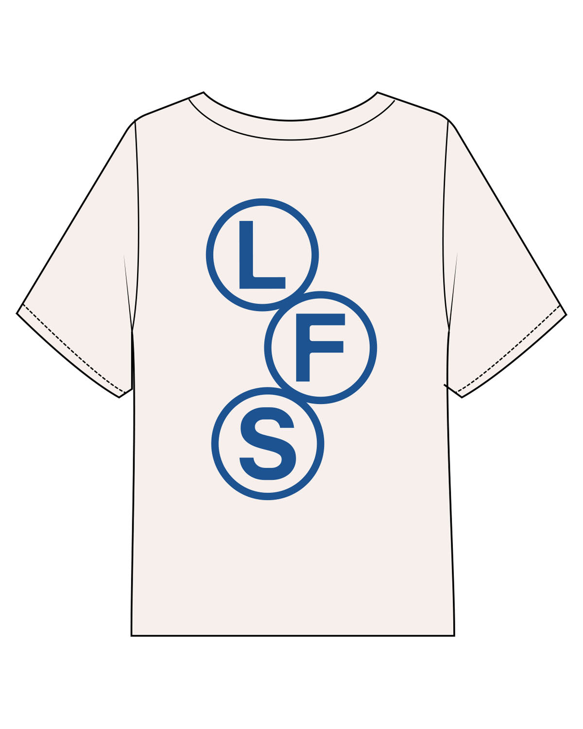 The Midweight Crop Tee - Ivory - Lagree Fit Studio - Left Chest - Back Center - Printed - Blue