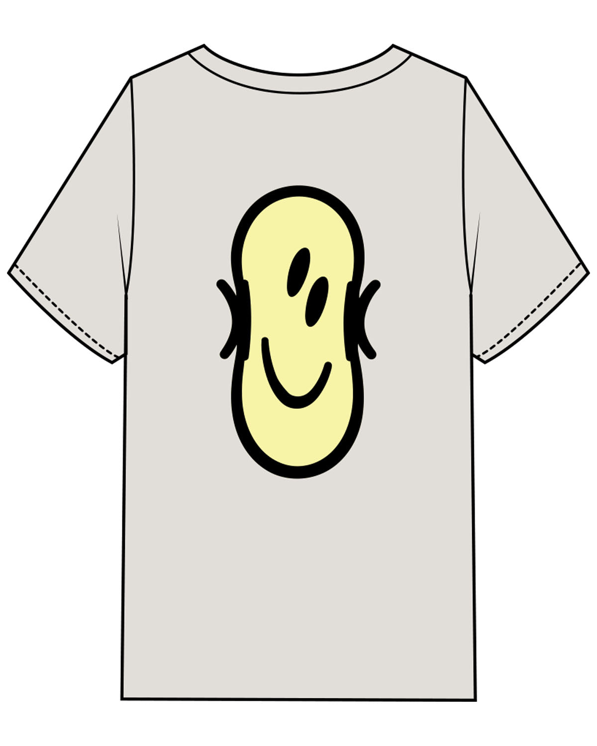 The Womens Heavyweight Tee - Washed Bone - Absolute Pilates - Center Chest - Back Center - Printed - Full Color