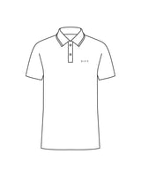 The Mens Polo - White - DiffEyewear - Left Chest - DIFF - Embroidered - Black