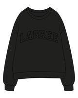 The Womens Crewneck - Black - Studio Lagree - Center Chest - Printed - Black