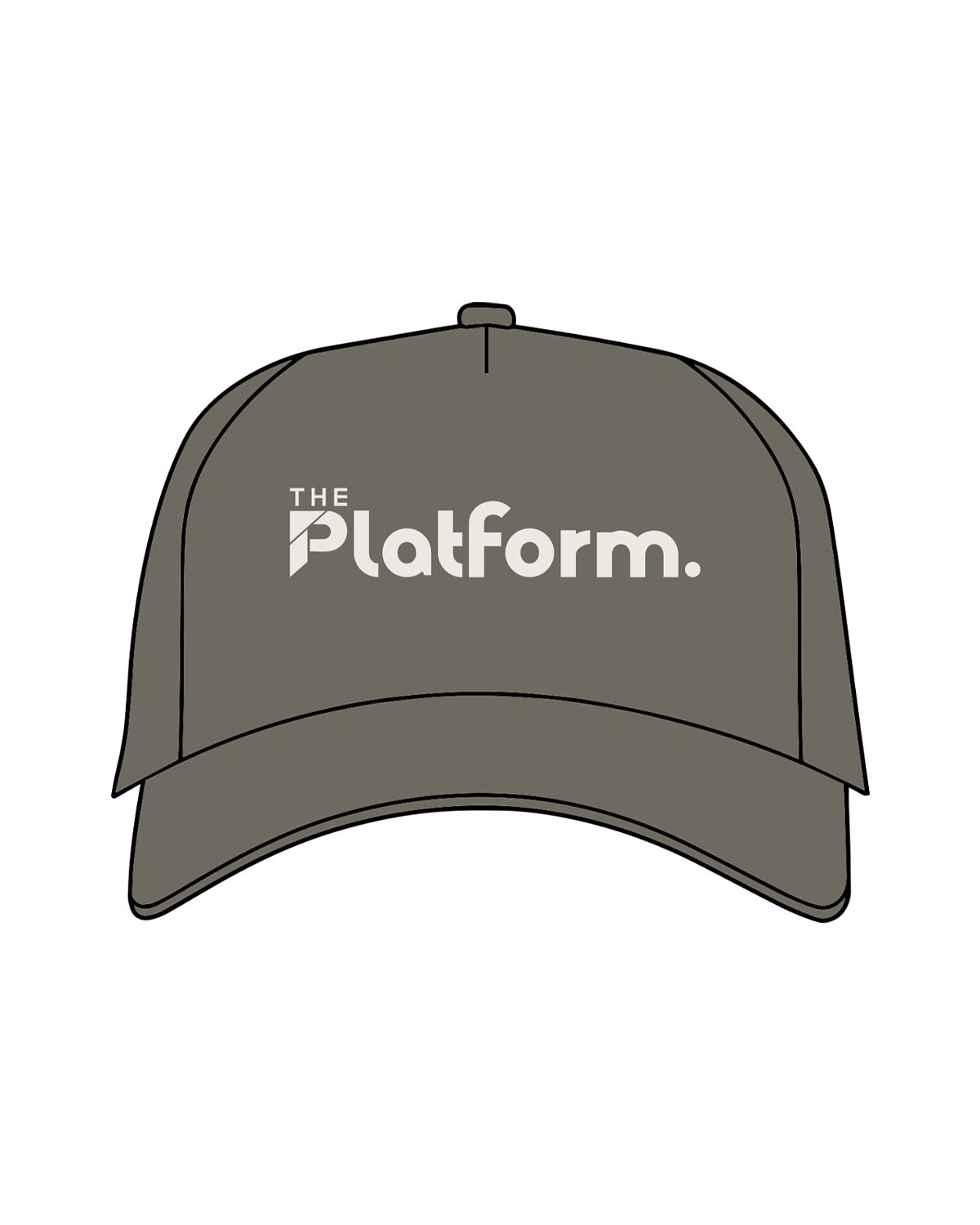 The Foam Trucker Hat - Cypress - The Platform Studio - Center Crown - Printed - Bone
