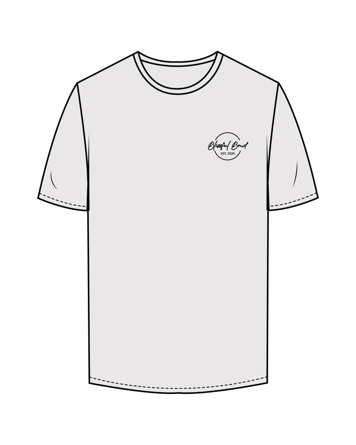 The Womens Tee - Bone - Blissful Bond - Left Chest Round - Back Full Center - Printed - Full Color
