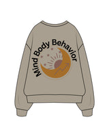 The Womens Heavyweight Crewneck - Eucalyptus - Mind Body - Back Center - Full Color
