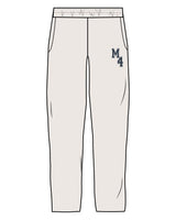 The Mens Sweatpants - Bone - M4Lagree - Left Leg "M4" - Embroidered - Navy