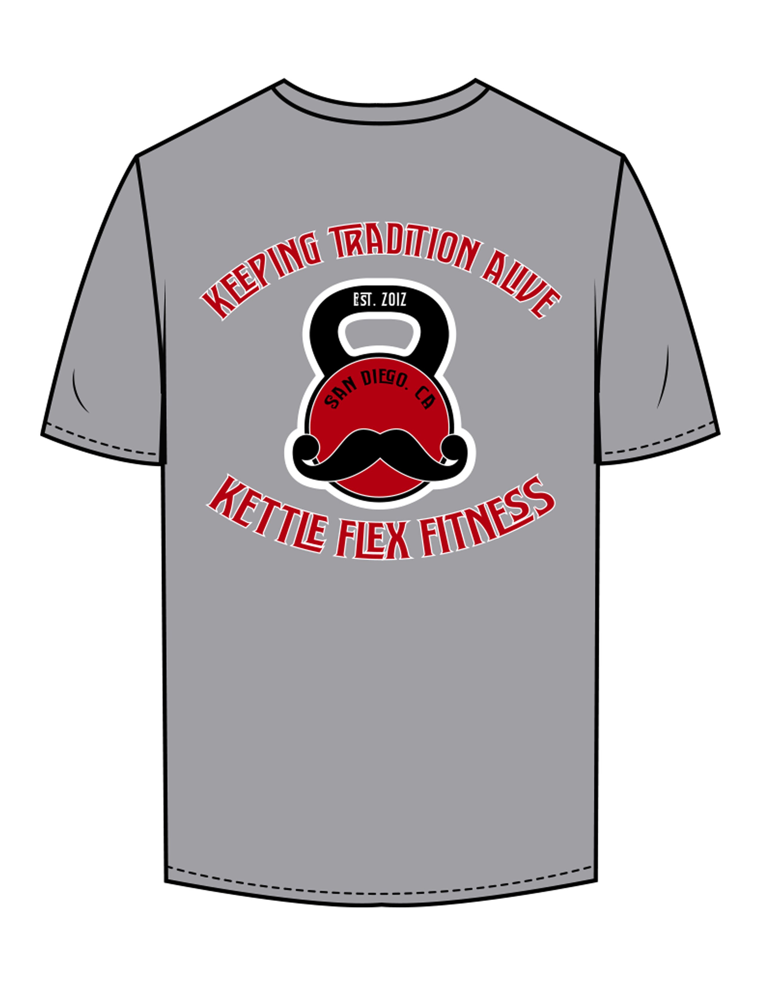 The Mens Tee - Heather - KettleFlex - Center Chest & Back Stacked - Printed - Full Color