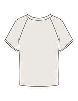 The Micro Rib Baby Tee - Natural - Golden Hour - Center Chest - Printed - White