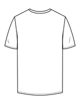The Mens Tee - White - Zenwise - Left Chest Stacked - Printed - Blue