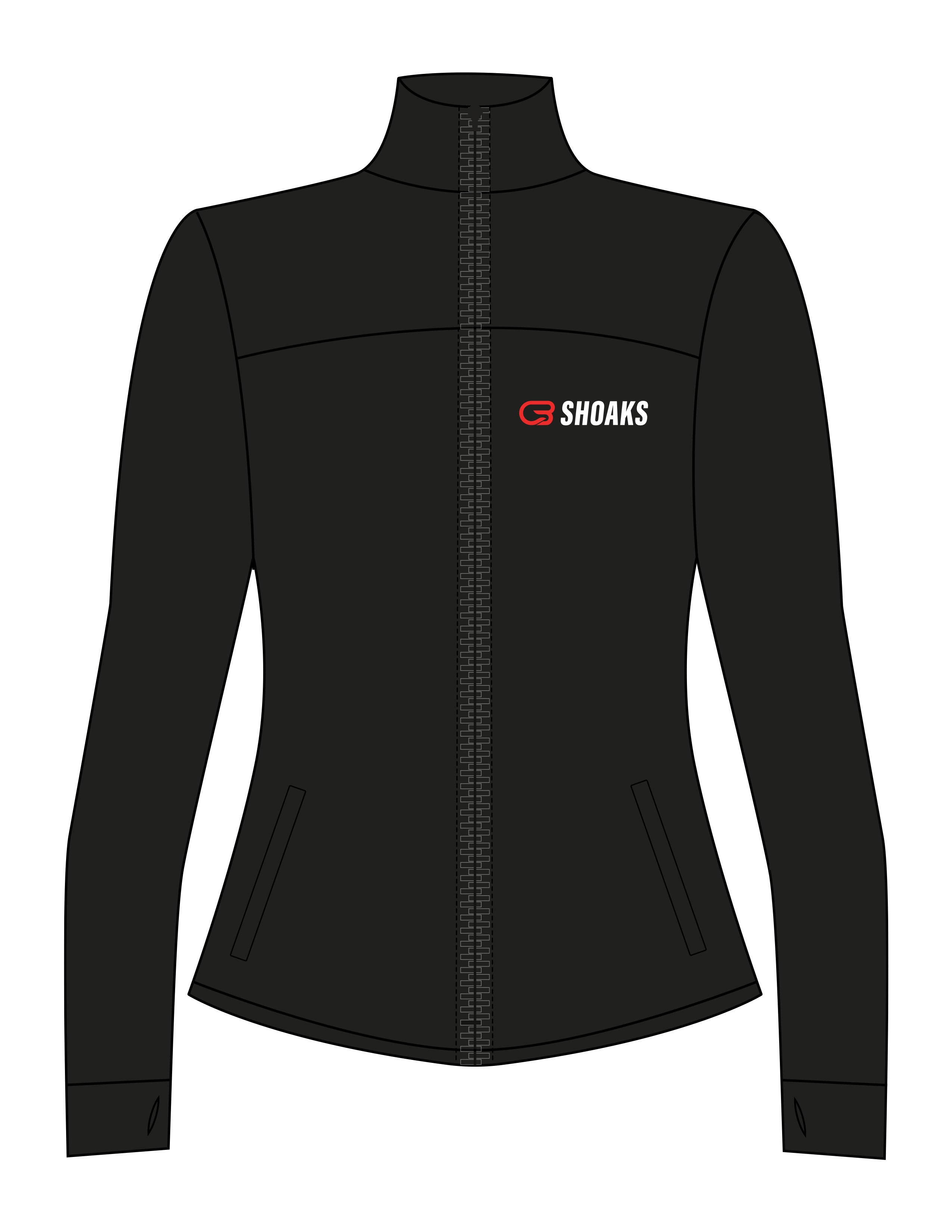 The Womens Zip Jacket - Black - Pineda Fitness LLC - Left Chest - Printed - Full Color