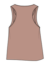 The Crop Tank - Clay - Erabelle - Center Chest Stacked - Printed - Black