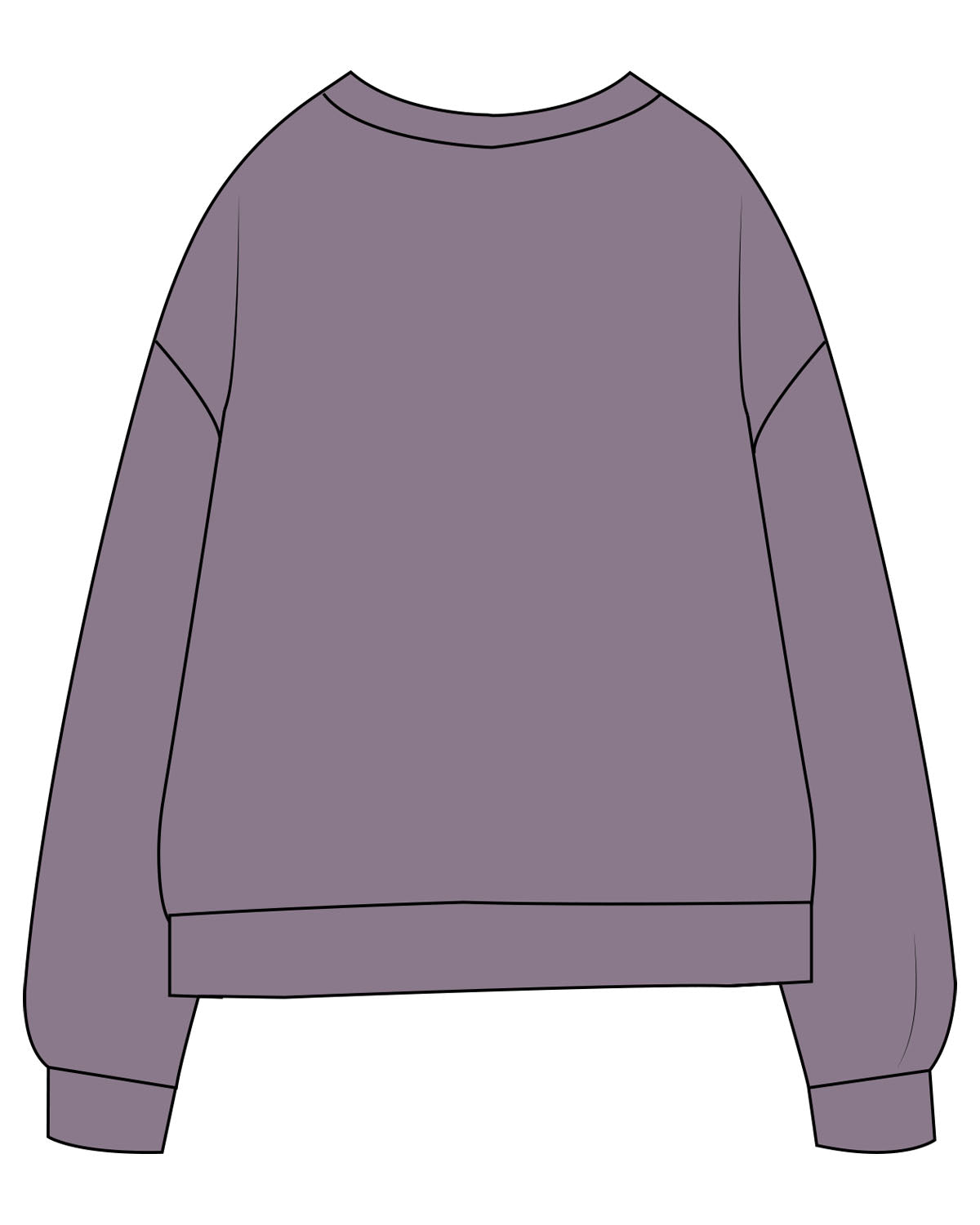 The Midweight Unisex Crewneck - Washed Plum - SOUL YOGA - Chest Stacked - Printed - Off White