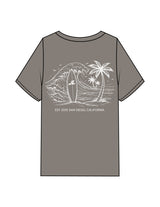 The Mens Heavyweight Tee - Washed Gray - JL Marketing - Left Chest & Back Image - Printed - White