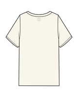 The Womens Heavyweight Tee - Off White - The Body Refinery - Center Chest Stacked & Back Neckline - Tone on Tone