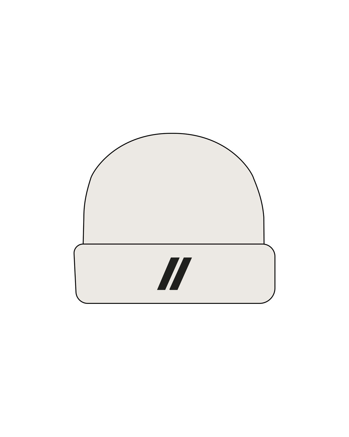The Cable Knit Beanie - Off White - Blenders - Center Brim - Embroidered - Black