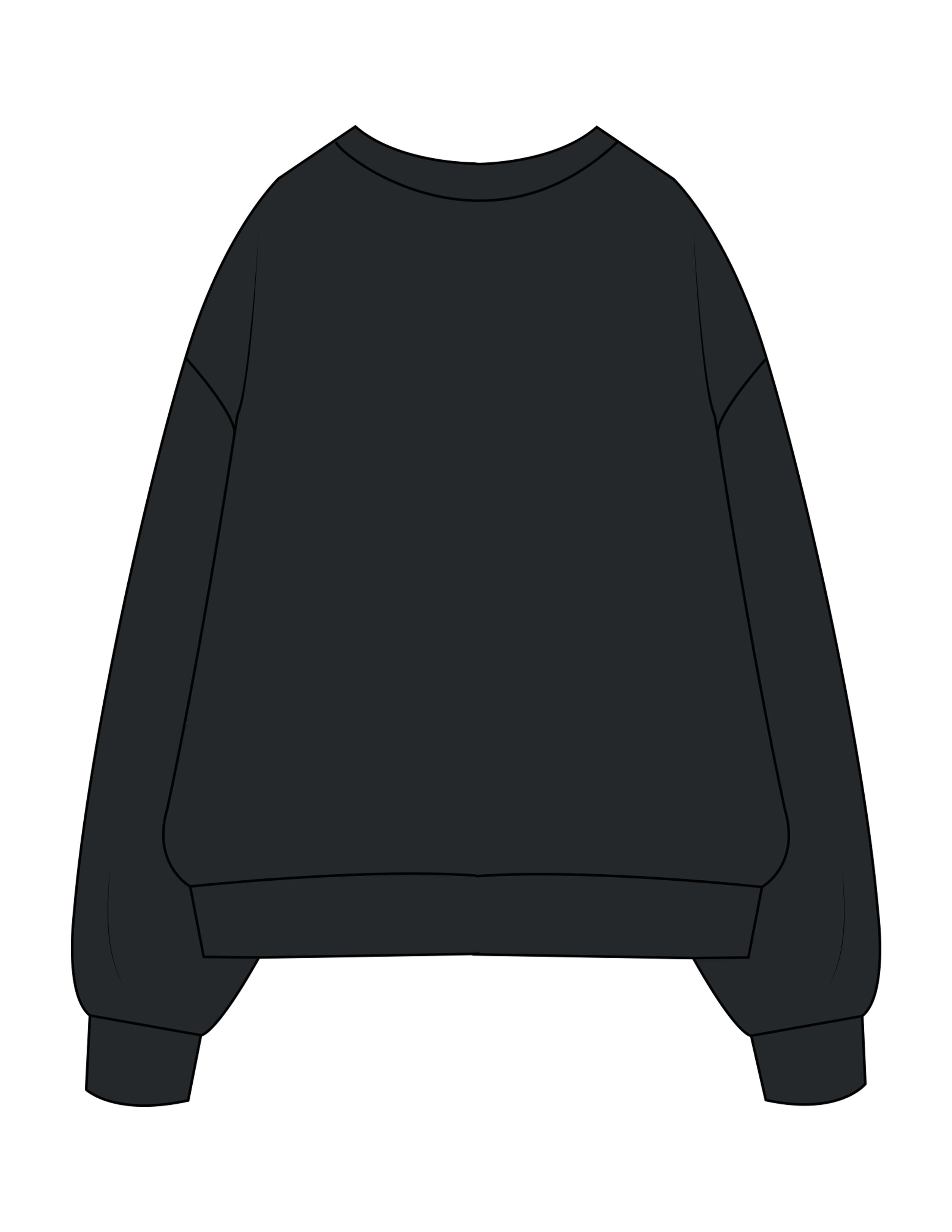 The Mens Heavyweight Crewneck - Pine Green - Refined Movement - Center Chest Stacked - Printed - Off White