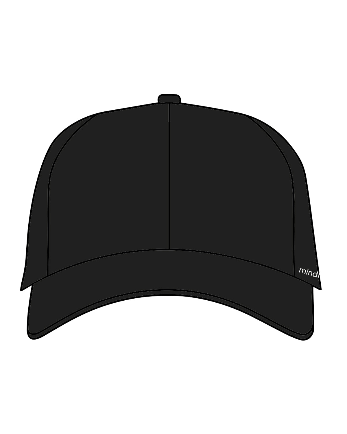 The Dad Hat - Black - Mindful Movement - Left Side - White