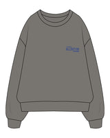 The Mens Crewneck - Washed Gray - VW Car Show - Left Chest Stacked - Back Stacked - "Vintage Cars" Logo - Printed - Full Color