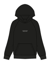 The Womens Hoodie - Black - Bare Pilates - Center Chest Stacked & Back Script - Printed - White