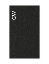 The Gym Towel - Black - C Wickson - Top Left - Embroidered - White - The Gym Towel Bag - Black - Center Body - Printed - White
