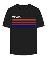 The Mens Tee - Black - MECHA - Right Chest -Text - Center Chest - 6 Lines - Full Color