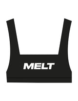 The Box Cut Bra - Black - Melt Hot Pilates - Center Chest - Printed - White