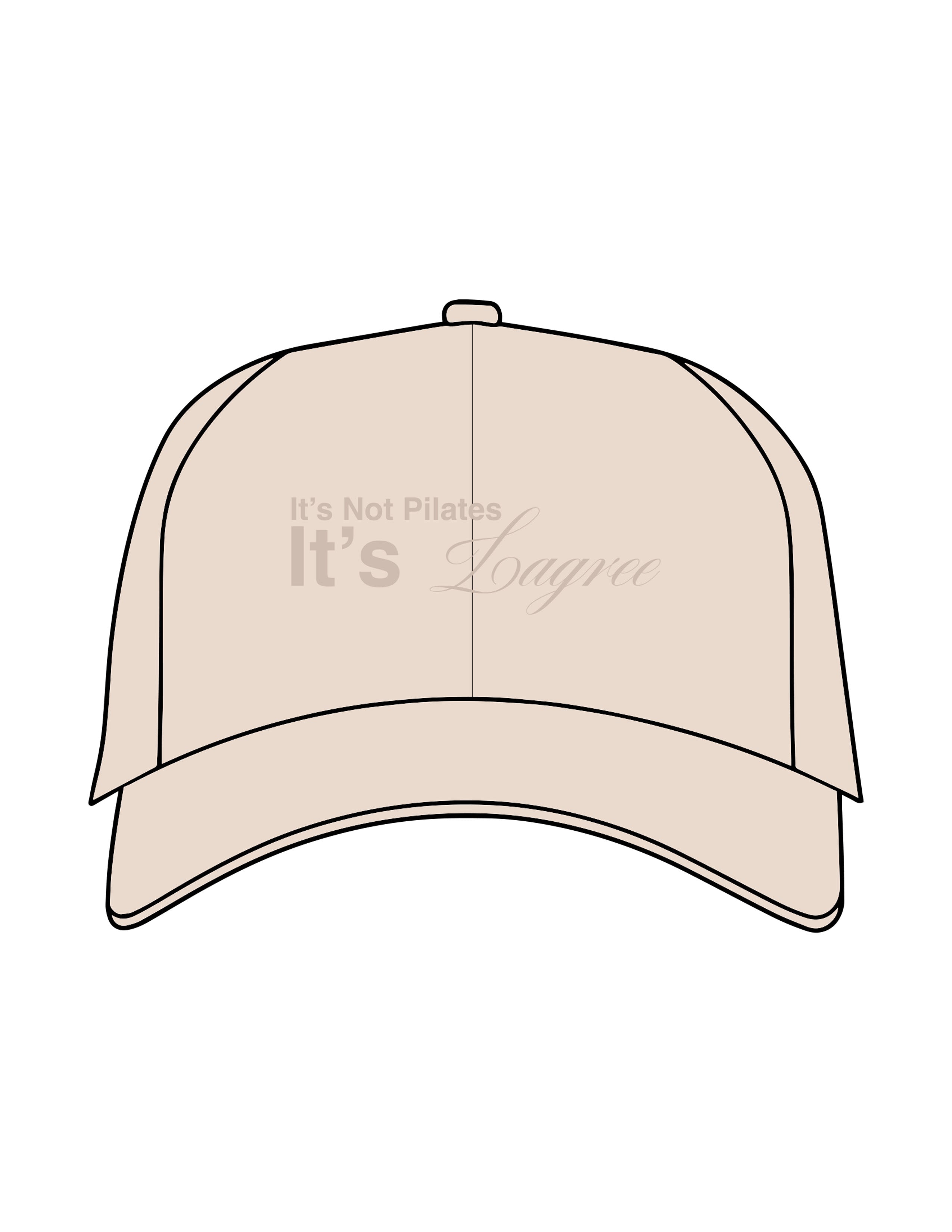 The Dad Hat - Stone - Lagree Fit Expo It's Lagree - Center Crown Stacked - Embroidered - Tone on Tone