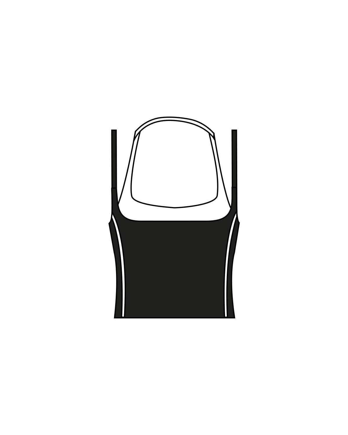 The Piped Tank - Black - Flowcorps - Center Chest - Printed - White