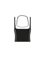 The Piped Tank - Black - Flowcorps - Center Chest - Printed - White