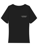 The Baby Tee - Black - LagreeMixx - Left Chest Stacked & Center Back "CONCIERGE" - Printed - Bone