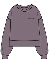 The Womens Heavyweight Crop - Mauve - RPCS - Left Chest - Printed - Tone on Tone