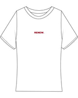 The Baby Tee - White - Renew - Center Chest - Red
