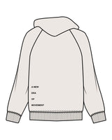 The Mens Hoodie - Bone - Sesh Studio - Left Chest & Lower Left Back Corner Spaced Stacked - Printed - Black