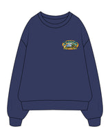 The Mens Crewneck - Cobalt - Swamis Core - Left Chest Image - Printed - Full Color